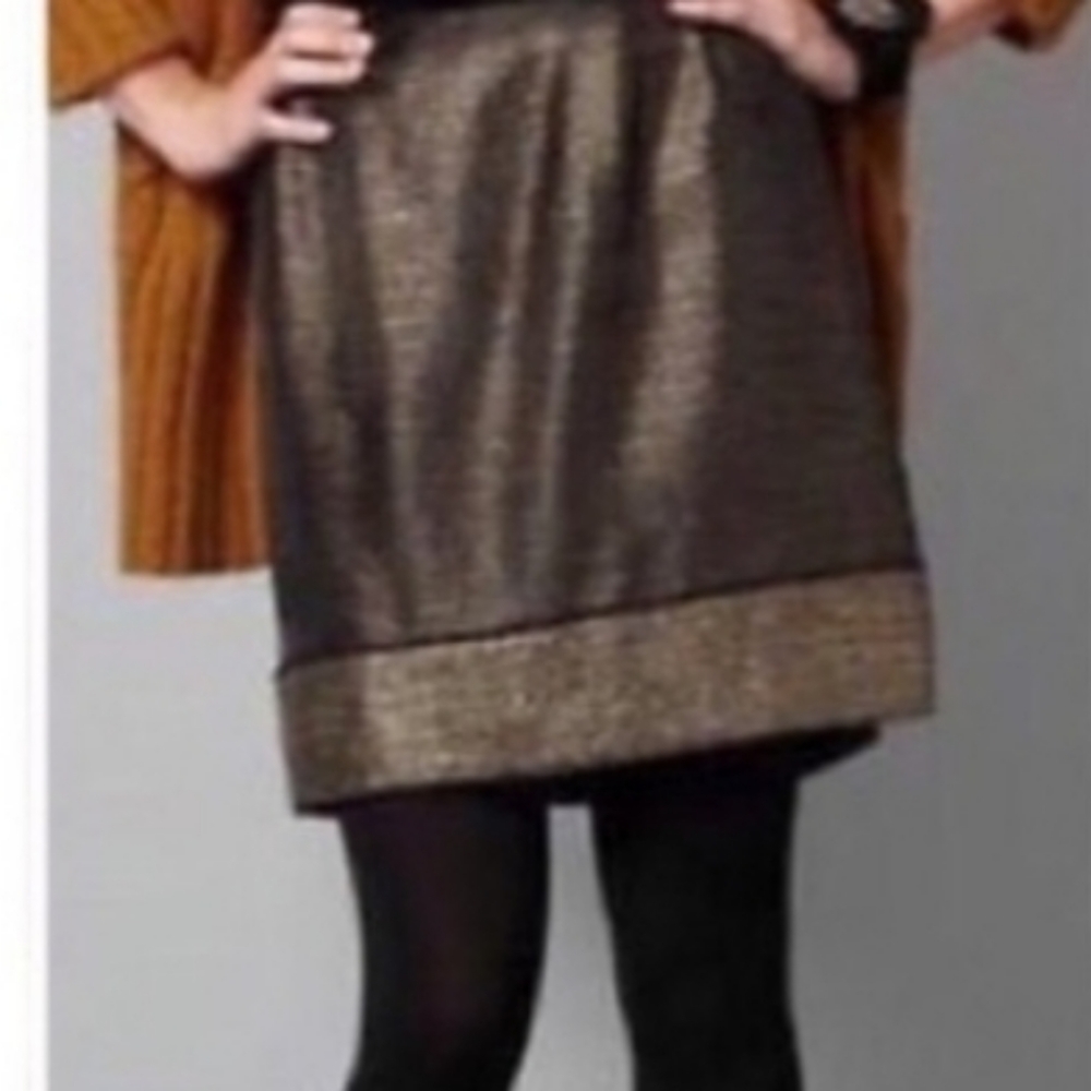 Loft gold skirt, size 14